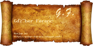Góber Ferenc névjegykártya